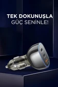 TORIMA C11 Siyah 68W Çok Portlu Hızlı Şarj Destekli Araç Şarj Aleti USB ve Type-C Girişli thumbnail 2