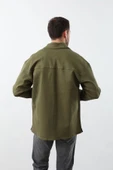 Erkek Oversize Jean Gömlek Haki - 5