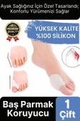 Yüksek Kalite Yumuşak Halluks Valgus Makaralı Bunyon Silikon Ayak Başparmak Kemik Koruyucu 1 Çift - 1