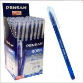 Tükenmez Kalem 10 Adet Mavi Renk 1.0mm Büro Tipi Ballpoint Pensan Büro Tükenmez Kalem 10 Adet Mavi Renk 1.0mm 2270 - 1