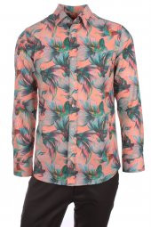 Balık Japonbalık Kuyruk Baskılı Pembe DPD152 Spor Erkek Gömlek - 1