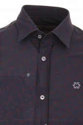 Kaplumbağa Sahil Baskılı Lacivert DC1027 Spor Erkek Gömlek - 2