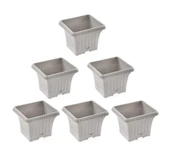 Omnipazar SO-OB00 Dekoratif Ova Balkon Saksı 2.2 lt Kirli Beyaz 6 Adet thumbnail 1