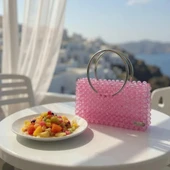 Plentiful İnci Boncuk Çanta, Abiye , Gece , Düğün, Gelin,Nişan Çantası thumbnail 2