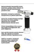 Profesyonel 1300 Derece Sıcaklık Veren Kamp Mangal Tatlı Kömür Gaz Doldurulabilir Alev Pürmüz Çakmak - 6