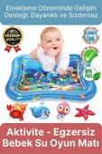 Premium Bebek Oyuncağı Eğlenceli Karın Üstü Aktivite Egzersiz BPA İçermez Emekleme Su Oyun Matı - 1