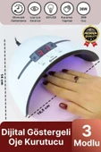 Profesyonel Dijital Göstergeli Otomatik 36W 12 Adet Uv Led Işıklı 3 Modlu Tırnak Jel Oje Kurutucu - 1