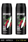 2 Adet Axe Africa Erkek Deodorant Sprey 150 ml - 1