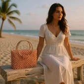 Plentiful İnci Boncuk Çanta, Abiye , Gece , Düğün, Gelin,Nişan Çantası thumbnail 5