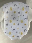 80 x 90 Unisex Bebek Battaniyesi – Sarı & Gri Gökyüzü Temalı Müslin - 2