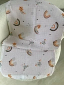 80 x 90 Unisex Bebek Battaniyesi - Turuncu & Hayvan Figürlü Müslin - 3