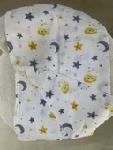 80 x 90 Unisex Bebek Battaniyesi - Sarı & Gri Desenli Müslin - 5