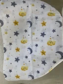 80 x 90 Unisex Bebek Battaniyesi - Sarı & Gri Desenli Müslin - 2