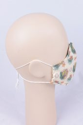 Yıkanabilir Çocuk Kumsal Desen Bez Kumaş Ayarlanabilir Maske - 3