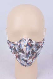 Yıkanabilir Japon Balık Desen Bez Kumaş Ayarlanabilir Maske - 1