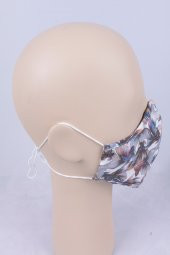 Yıkanabilir Japon Balık Desen Bez Kumaş Ayarlanabilir Maske - 2