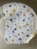 80 x 90 Unisex Bebek Battaniyesi - Sarı & Gri Desenli Müslin - 3