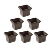 Omnipazar SO-OB00 Dekoratif Ova Balkon Saksı 2.2 lt Mocha 6 Adet thumbnail 1