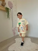 Minecraft Baskılı Erkek Çocuk Takımı (Bej) - 2