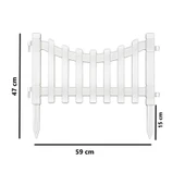 Omnipazar IRK-SB105 Sarmaşık Plastik Bahçe Dekorasyon Çiti 12'li Set Beyaz - 2
