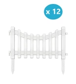 Omnipazar IRK-SB105 Sarmaşık Plastik Bahçe Dekorasyon Çiti 12'li Set Beyaz - 1