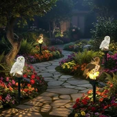 Baykuş Tasarımlı Solar Kazıklı Bahçe Aydınlatma thumbnail 1