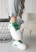 Chris Beyaz Cilt Yeşil Detaylı Bağcıklı Kadın Spor Ayakkabı thumbnail 3