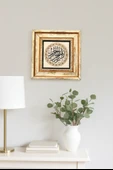 Doğal Taş Üzerine Besmele-i Şerif Yazılı Şık Tablo – 20x20 cm Dekoratif İslami Hediyelik - 1