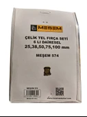 MEŞEM ÇELİK TEL FIRÇA SETİ 6'LI DAİRESEL 25 38 50 75 100mm - 2