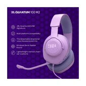JBL Quantum 100M2 Kablolu Gaming Kulaklık Mor - 5