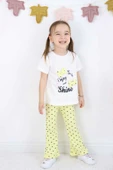 ESİLA KİDS Kız çocuk kalp baskılı taytlı üstü baskılı fiyonk detaylı alt üst takım thumbnail 7
