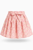 ESİLA KİDS Kız Çocuk Etek Fermuar Kapamalı Çiçek Baskılı Pileli Etek 4-10 Yaş thumbnail 8