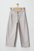 ESİLA KİDS Kız Çocuk Yüksek Bel Düğmeli Gabardin Kumaş Pantolon Rahat ve Şık Tasarım 9-14 yaş - 8