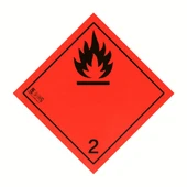30x30 cm ADR Uyumlu Düz ATEŞ 2 Reflektörlü Uyarı Levhası Tehlikeli Madde Taşıma Güvenlik Plakası thumbnail 3