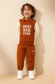 ESİLA KİDS Erkek Çocuk Takım Eşofman Takımı Sweat & Kargo Cepli Alt 2'li Spor Set Mevsimlik 4-8 Yaş thumbnail 8