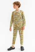 ESİLA KİDS Erkek Çocuk Pijama Takımı Desenli Pamuklu Uzun Kollu Pijama Takımı 2-6 Yaş thumbnail 1