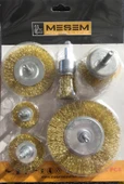 MEŞEM ÇELİK TEL FIRÇA SETİ 6'LI DAİRESEL 25 38 50 75 100mm - 1