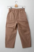 ESİLA KİDS Kız Çocuk Yüksek Bel Düğmeli Gabardin Kumaş Pantolon Rahat ve Şık Tasarım 9-14 yaş - 2
