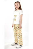 ESİLA KİDS Kız Çocuk Ayçiçek Desenli Tişört Ve Pantolon Takımı 2-9 Yaş - Yazlık 2'li Set - Sarı - 2