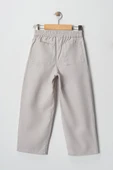 ESİLA KİDS Kız Çocuk Yüksek Bel Düğmeli Gabardin Kumaş Pantolon Rahat ve Şık Tasarım 9-14 yaş - 9