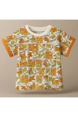 ESİLA KİDS Dinozor Desenli Kısa Kollu Pamuklu Erkek Çocuk Tişört thumbnail 2