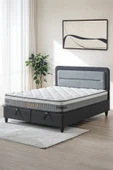 Cennet Yatak Gisele Modeli Full Ortopedik Çift Kişilik Pedli Yataklı Baza ve Başlık Takımı 3 lü Set - 4