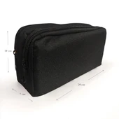 Siyah Kalem Kutusu ( iki Bölmeli ) Çift Gözlü Kalemlik thumbnail 4