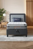 Cennet Yatak Gisele Tek Kişilik Sandıklı Baza + Full Ortopedik Antibakteriyel Pedli Yatak + Başlık  3 lü Set - 1