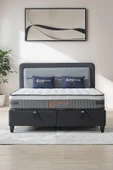 Cennet Yatak Gisele Modeli Full Ortopedik Çift Kişilik Pedli Yataklı Baza ve Başlık Takımı 3 lü Set - 1