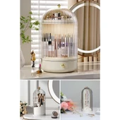 Piev House By House 360 Glow Vitrin Şeffaf Fırçalık Ve Şeffaf Mücevherat Üçlü Set - 1