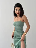 Oxpo Yırtmaç Detaylı Elbise thumbnail 1