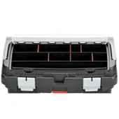 Plastik Açma Kapatmalı 12'' 12 Litre Organizer Bölmeli Taşınabilir Kulplu Takım Çantası Alet Çanta - 7