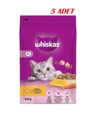 Whiskas Tavuklu Sebzeli Kuru Kedi Maması 300 Gr*5 ADET - 1