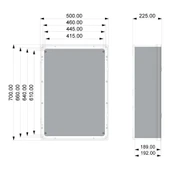 500x700x240 mm Taban Saclı Polyester Pano thumbnail 6